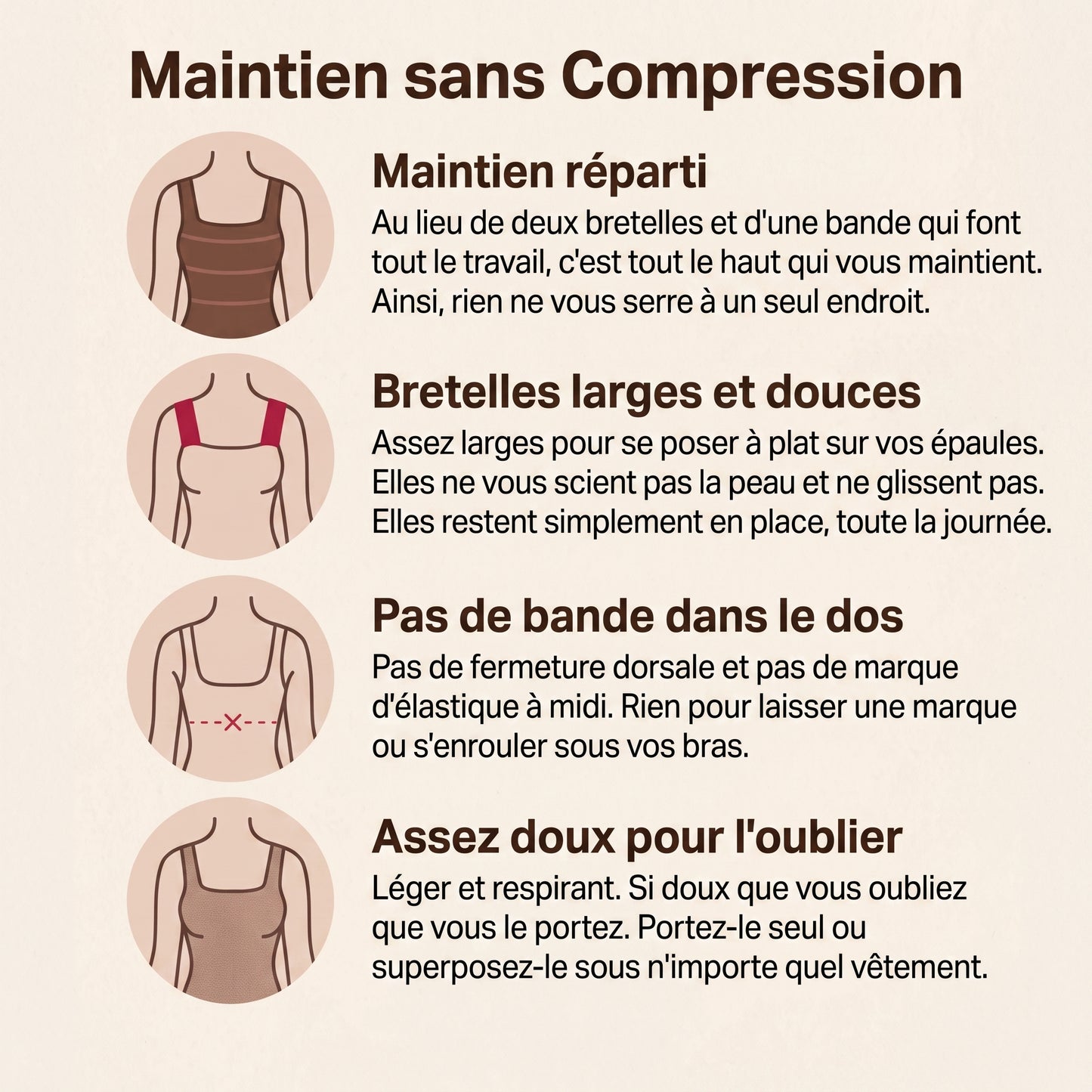 Débardeur sculptant Omnly avec soutien-gorge intégré